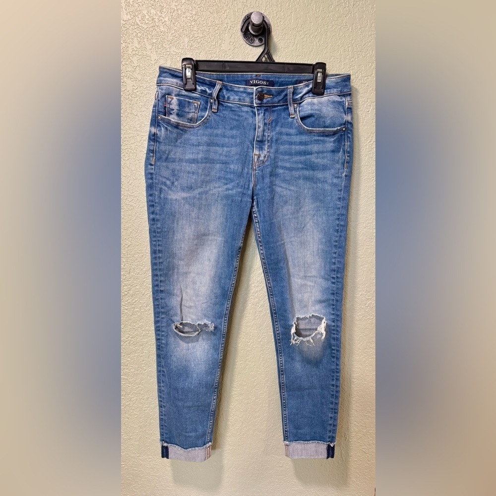 Vigoss Light Blue Distressed Skinny Jeans